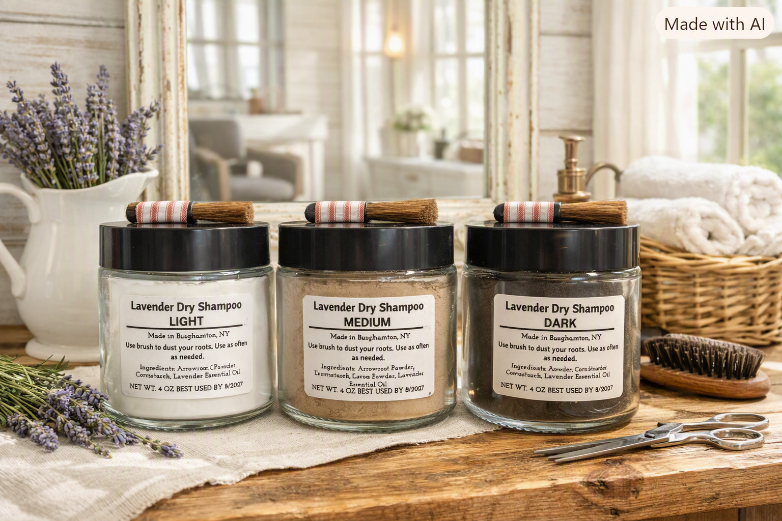 Chemical Free, All Natural Dry Shampoo